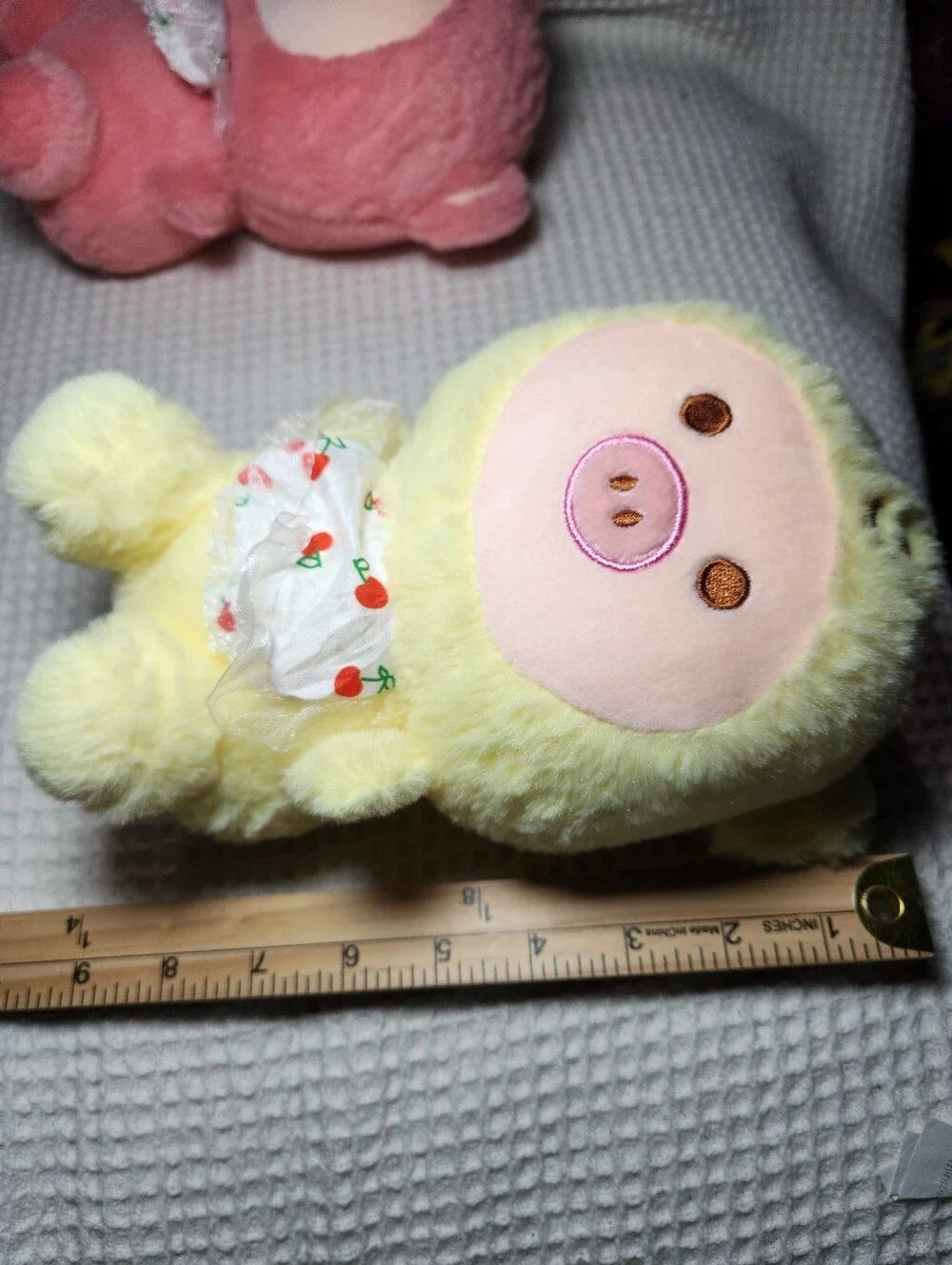 Plush Piglet Pair - Pink and Pale Yellow Soft Stuffed Animals